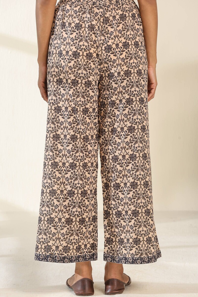 Beige Printed Cotton Farsi