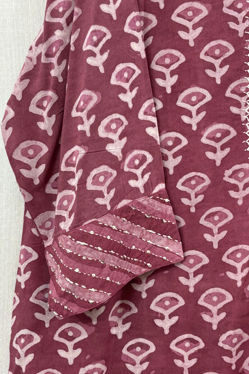Dabu Hand Block-Printed Viscose Top