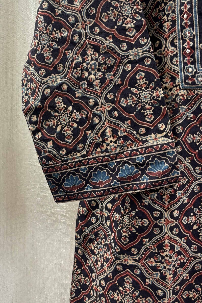 Black Hand Block-Printed for Women, Tops
