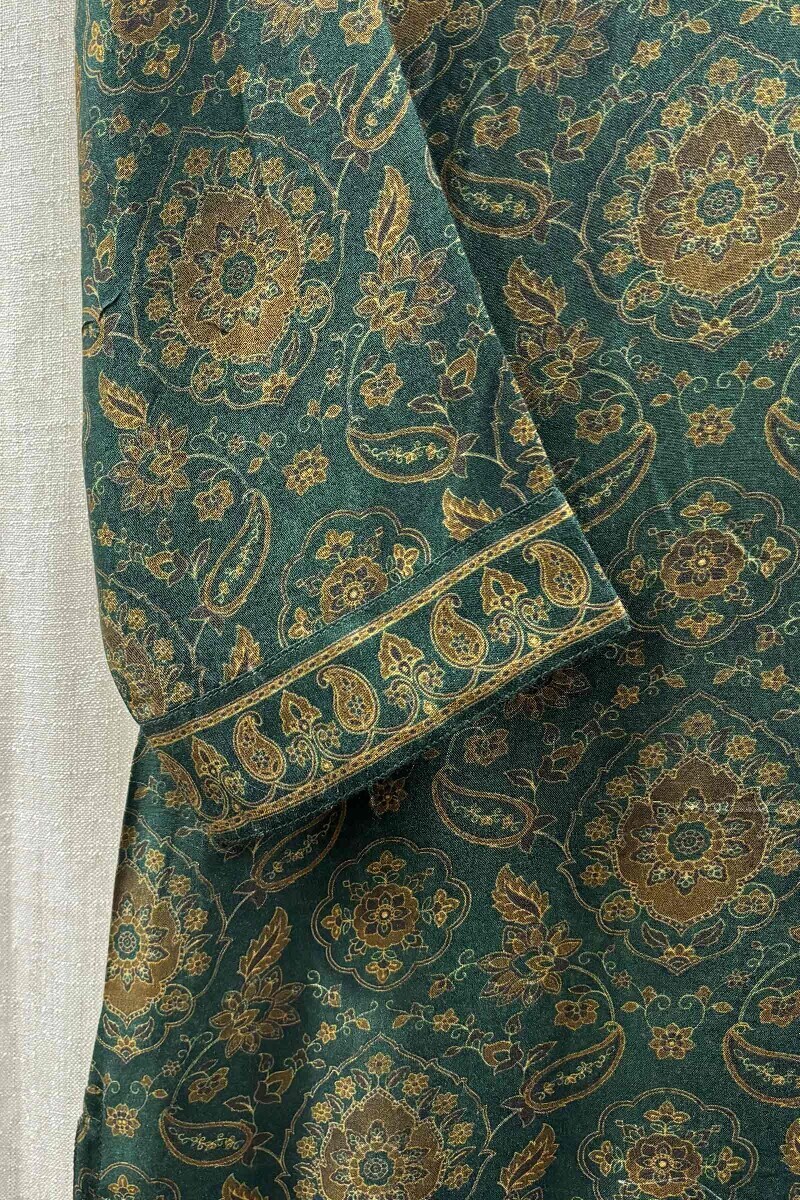 Green Digital Straight Kurta