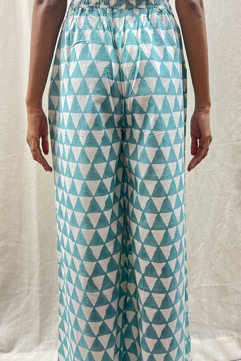Green Hand Block-Printed Cotton Farsi