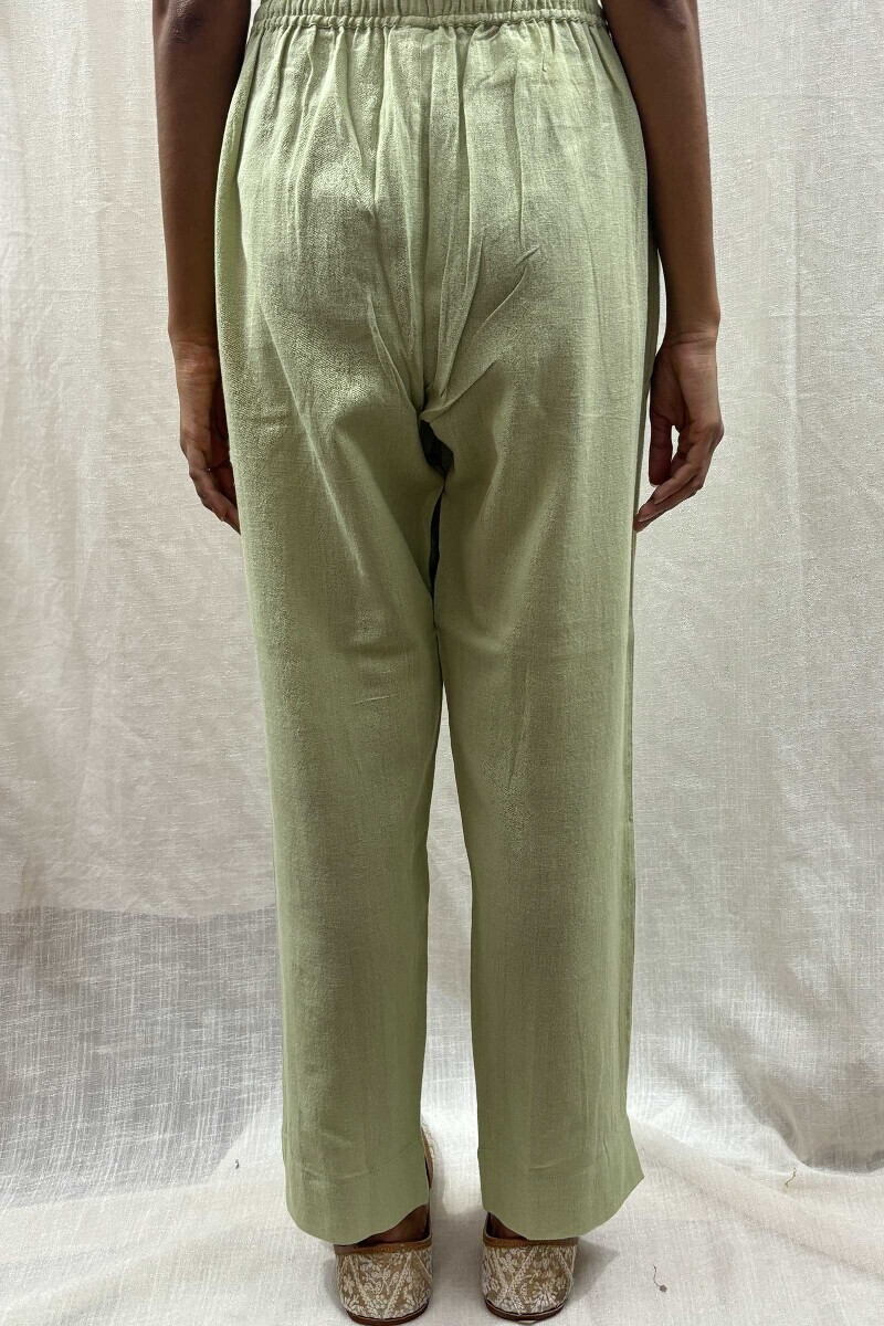 Handcrafted Cotton Narrow Pants