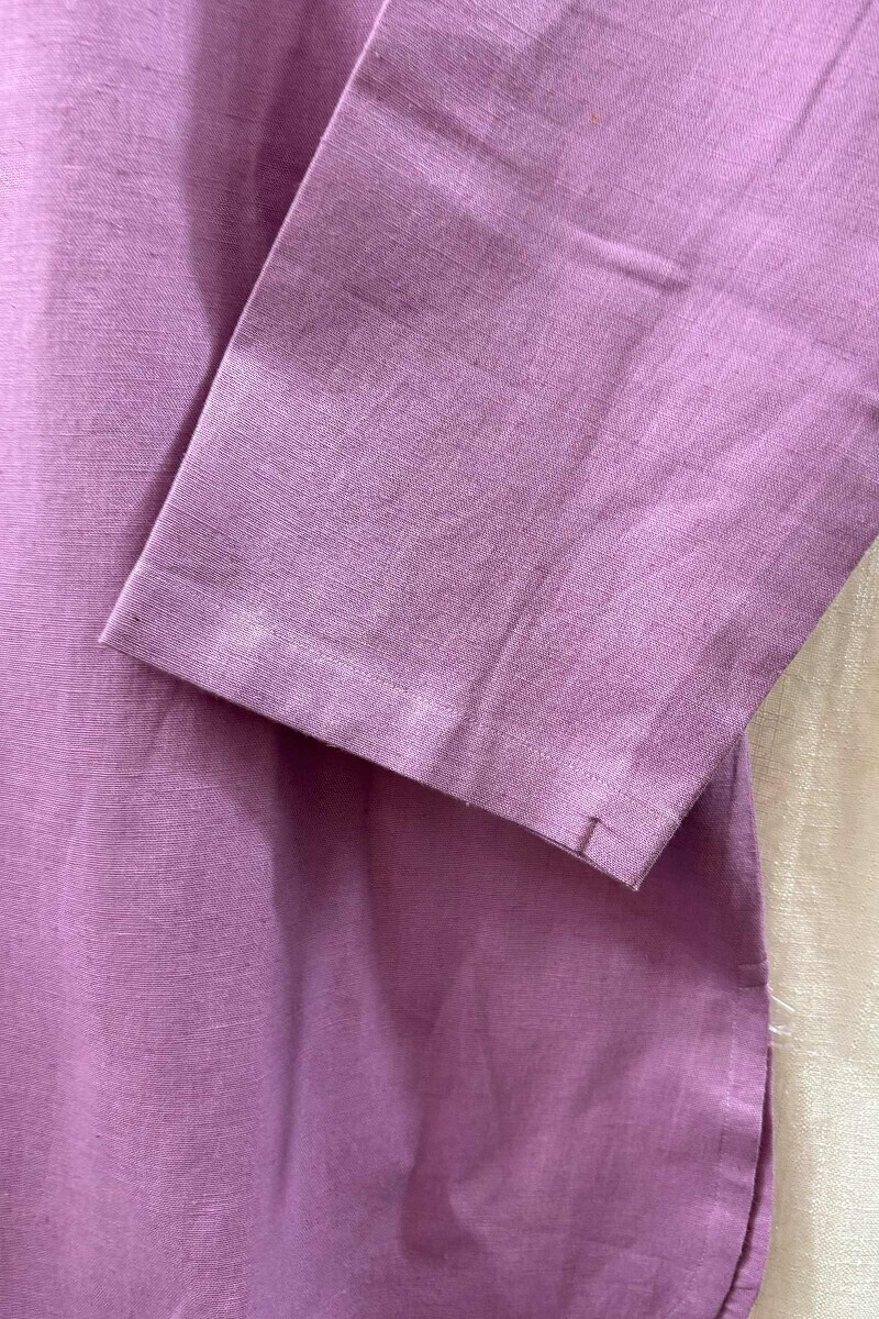 Purple Handcrafted Cotton Flax Top