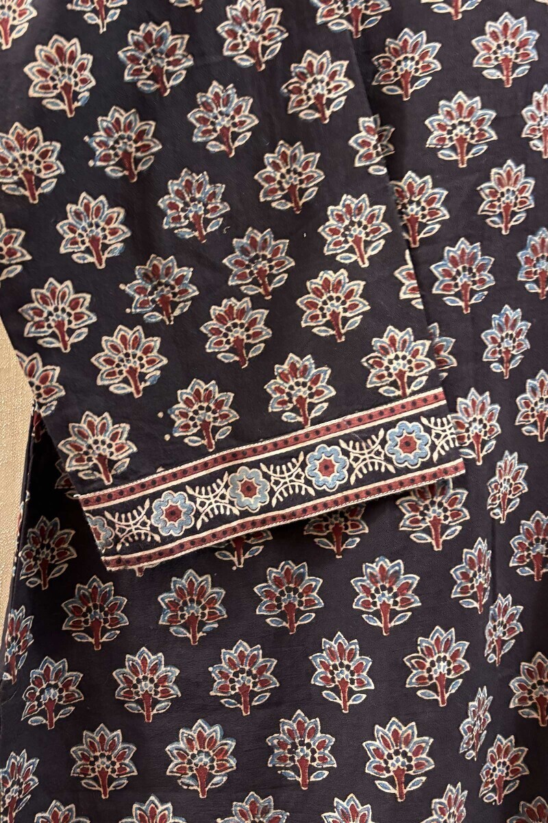 Ajrak Hand Block-Printed Cotton Top