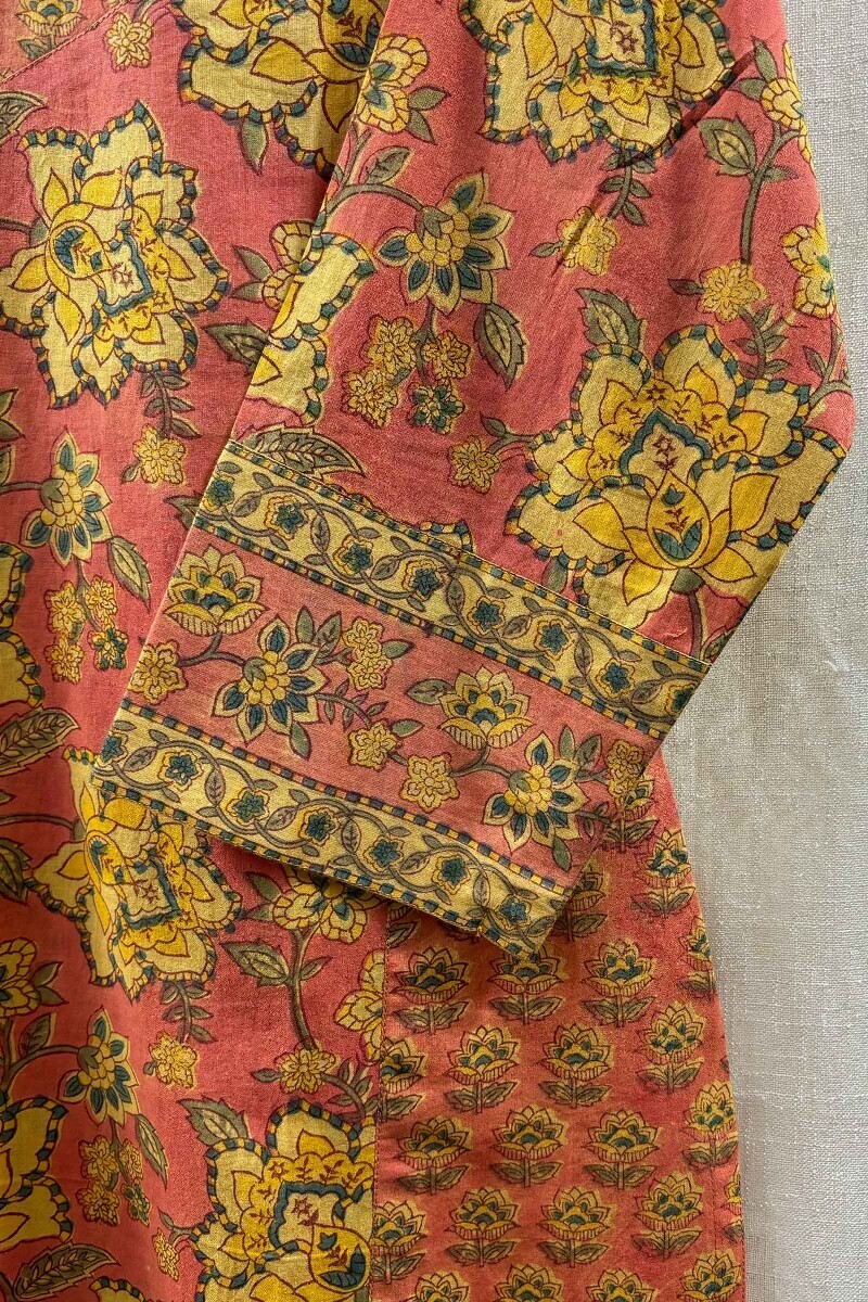 Peach Hand Block-Printed Top