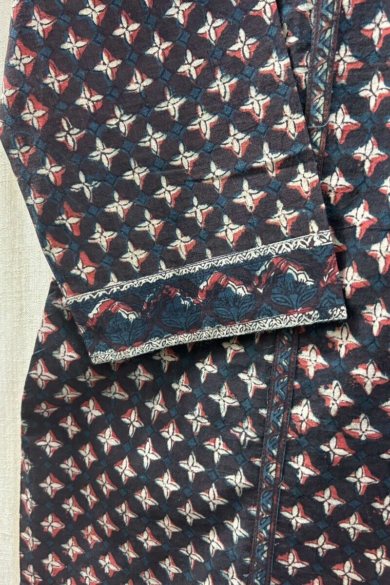 Blue Hand Block-Printed Kurta