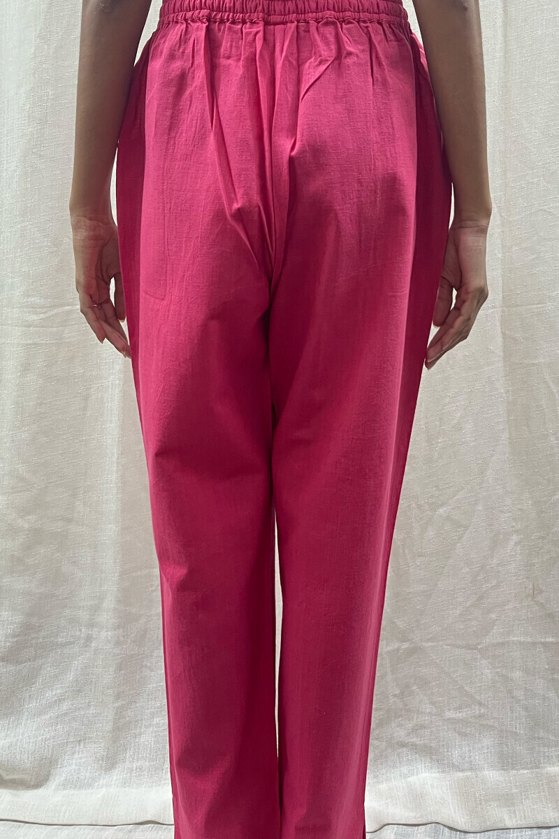 Handcrafted Cotton Narrow Pants