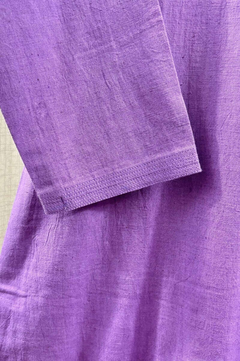 Purple Handcrafted Straight Kurta
