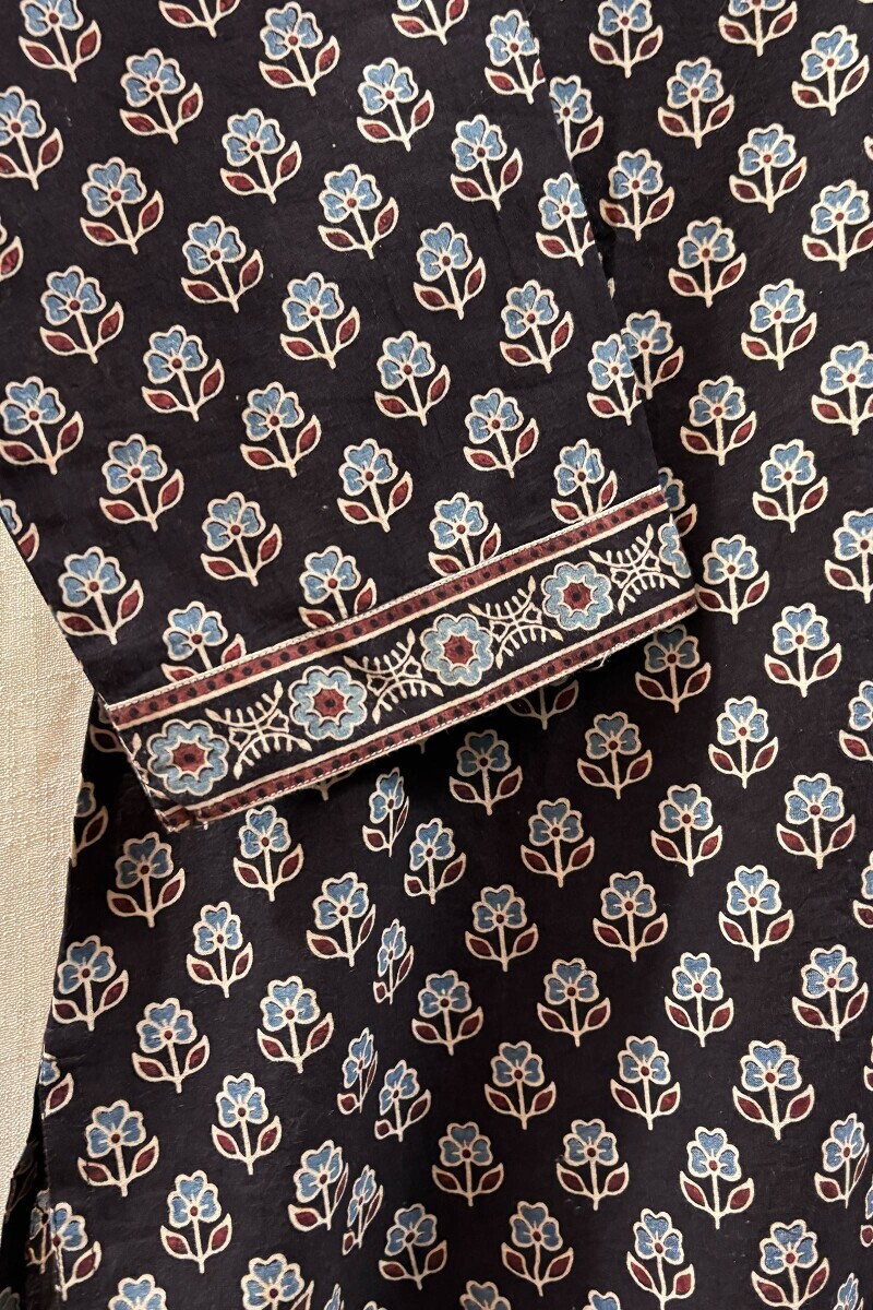 Ajrak Hand Block-Printed Cotton Top