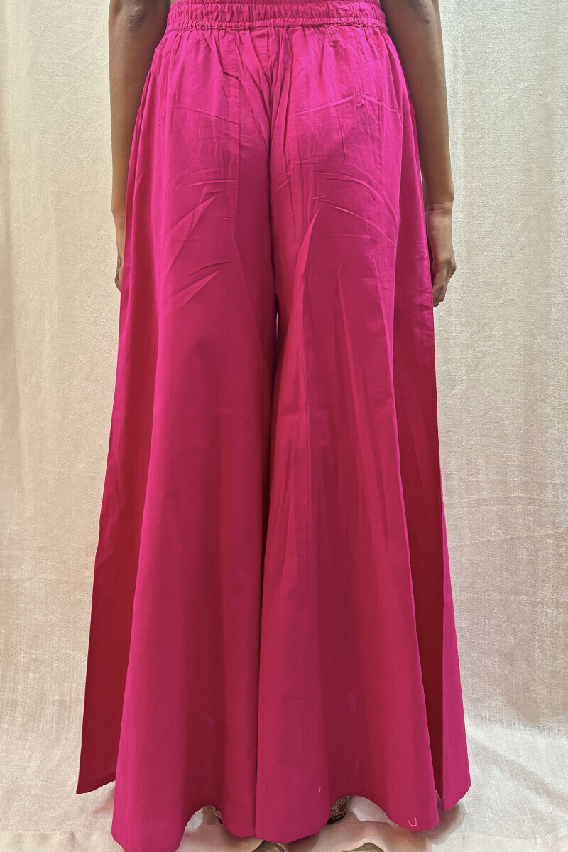 Pink Handcrafted Cotton Garara