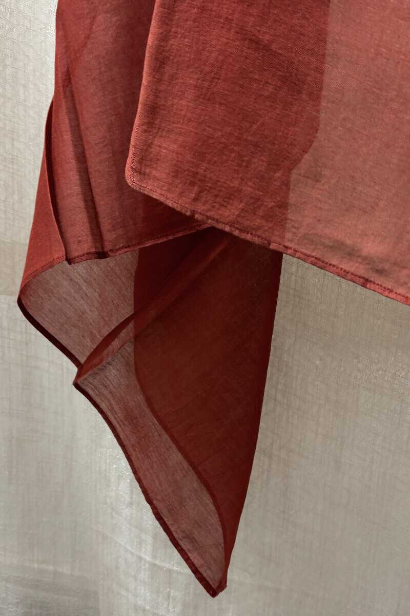 Red Handcrafted Chanderi Dupatta