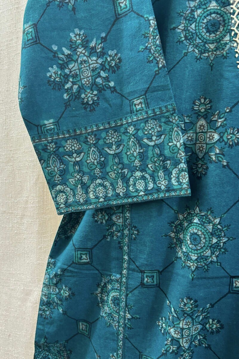 Akola Hand Block-Printed Straight Cotton Kurta