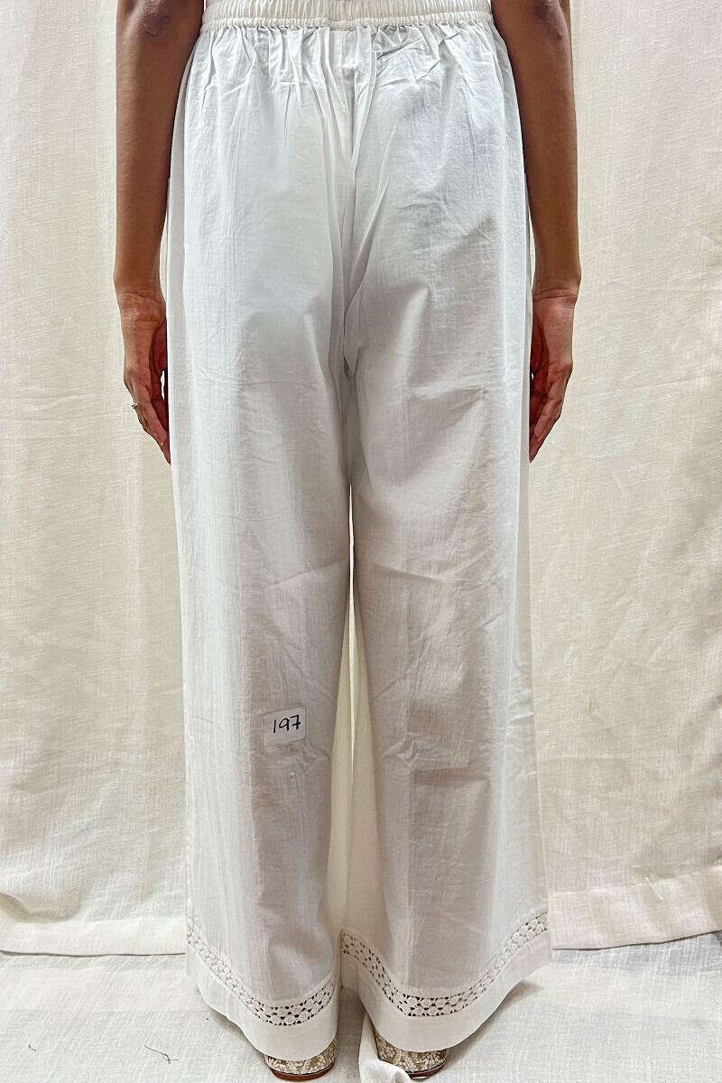 White Handcrafted Cotton Farsi