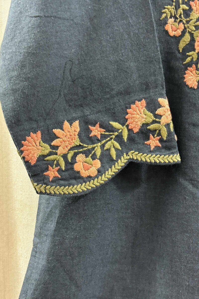 Blue Handcrafted Cotton Tops