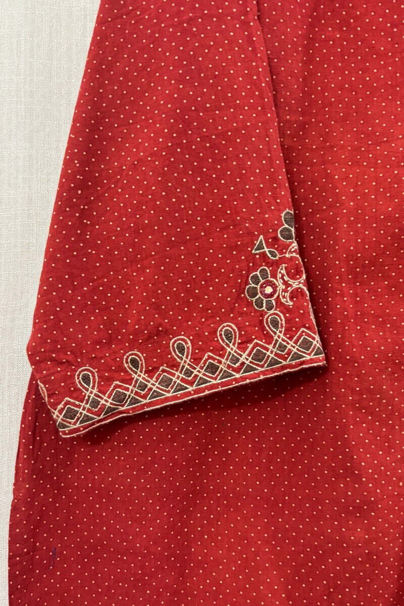 Ajrak Hand Block-Printed Cotton Top
