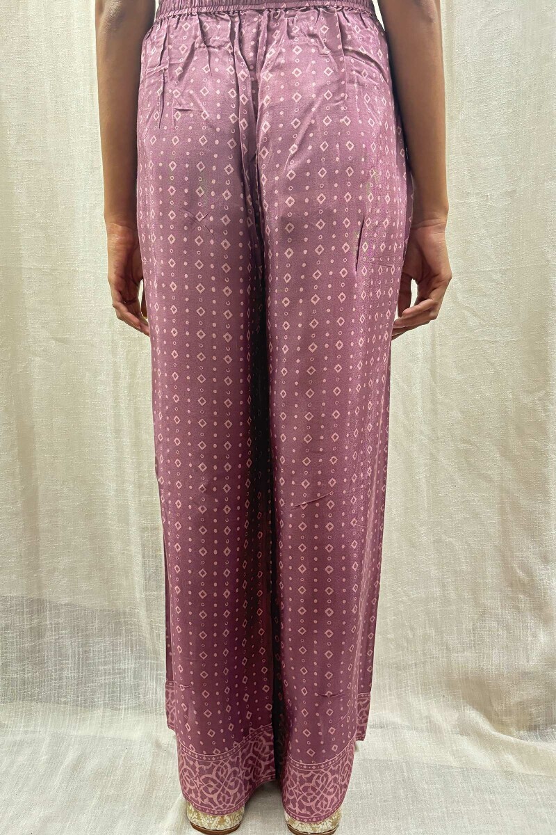 Pink Hand Block-Printed Modal Farsi
