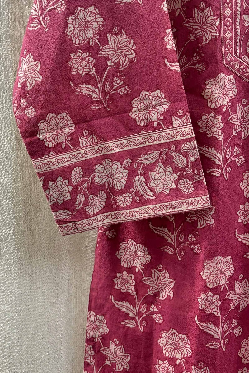 Pink Hand Printed Top
