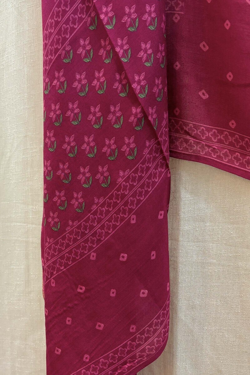 Pink Viscose Dupatta