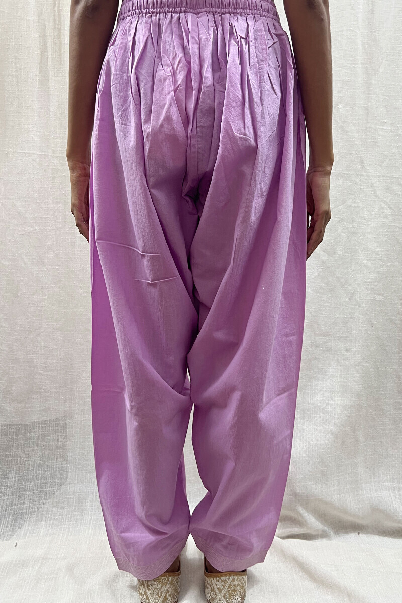 Purple Handcrafted Cotton Salwar