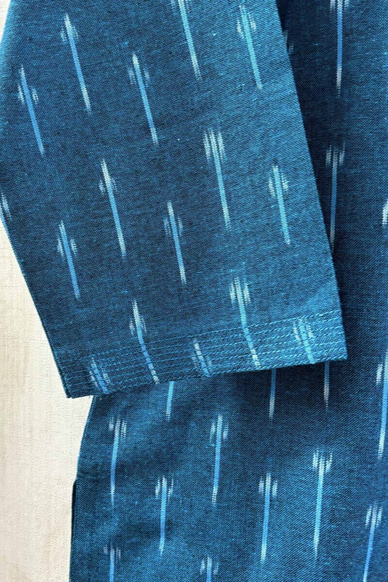 Blue Handcrafted Cotton Polyester Top