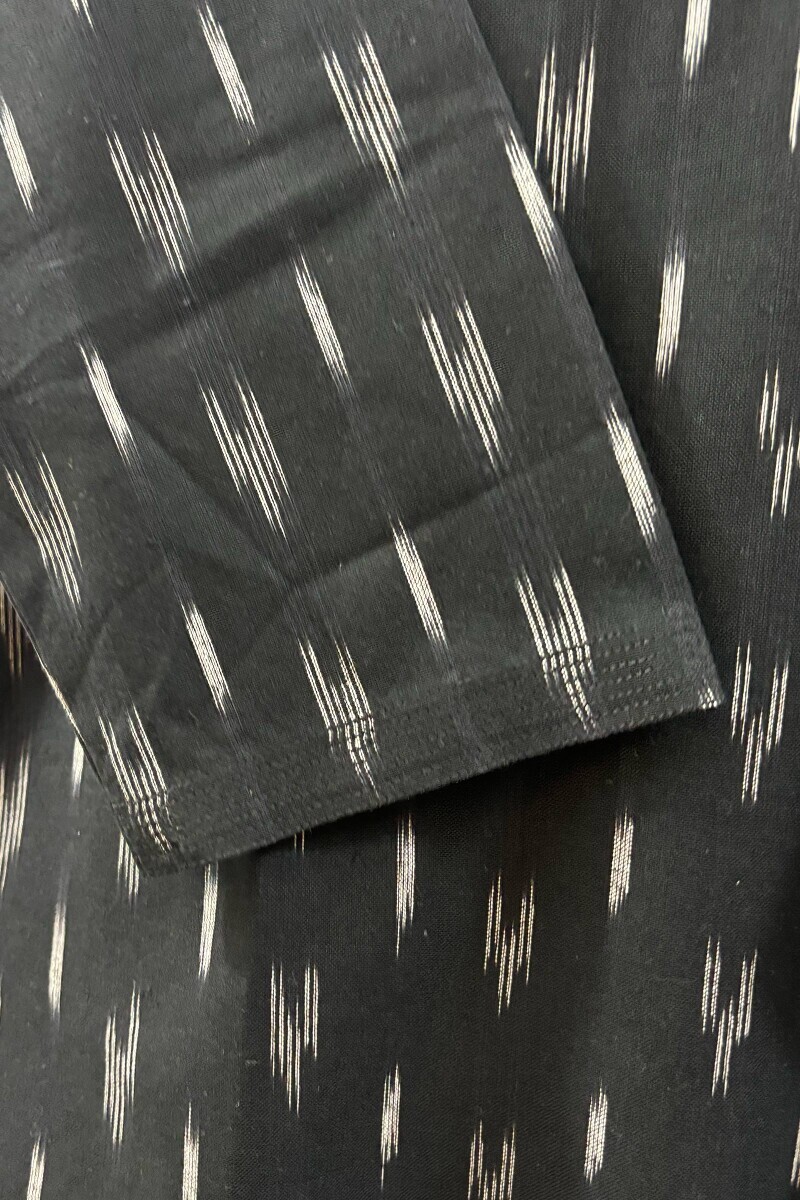 Black Handcrafted Cotton Polyester Top