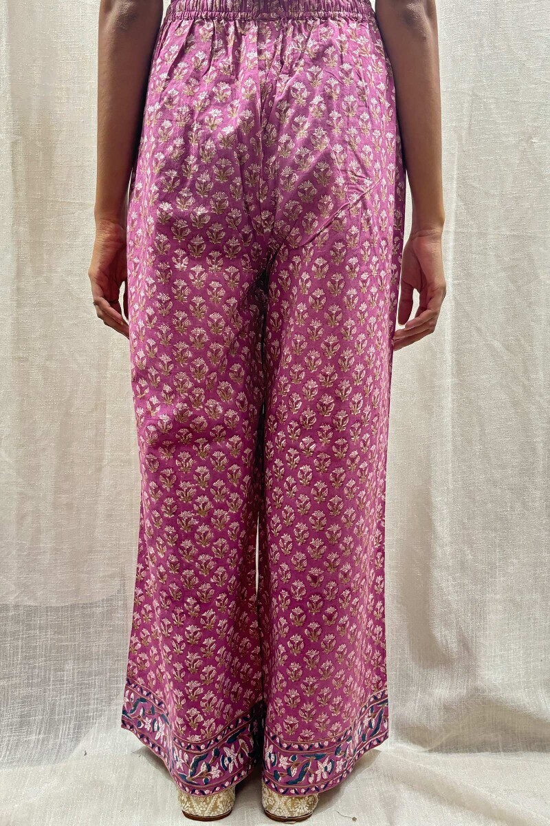 Pink Hand Block-Printed Farsi