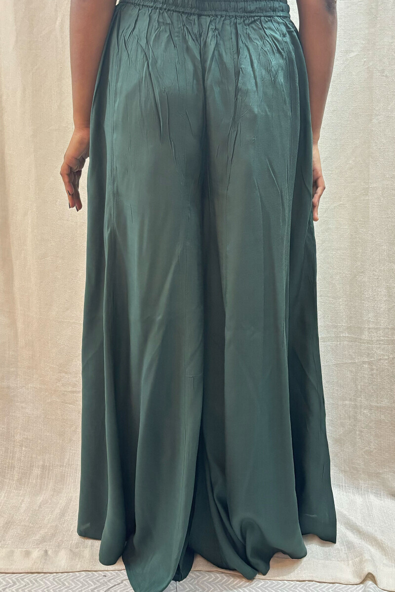 Green Handcrafted Modal Sharara