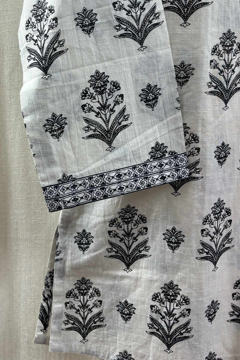 White Sanganeri Top