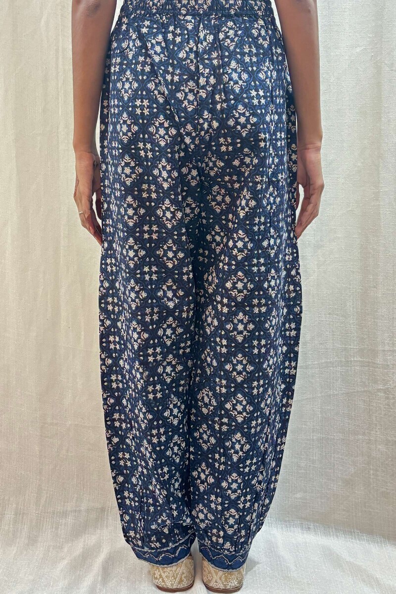 Bagru Hand Block-Printed Cotton Izhaar Pants