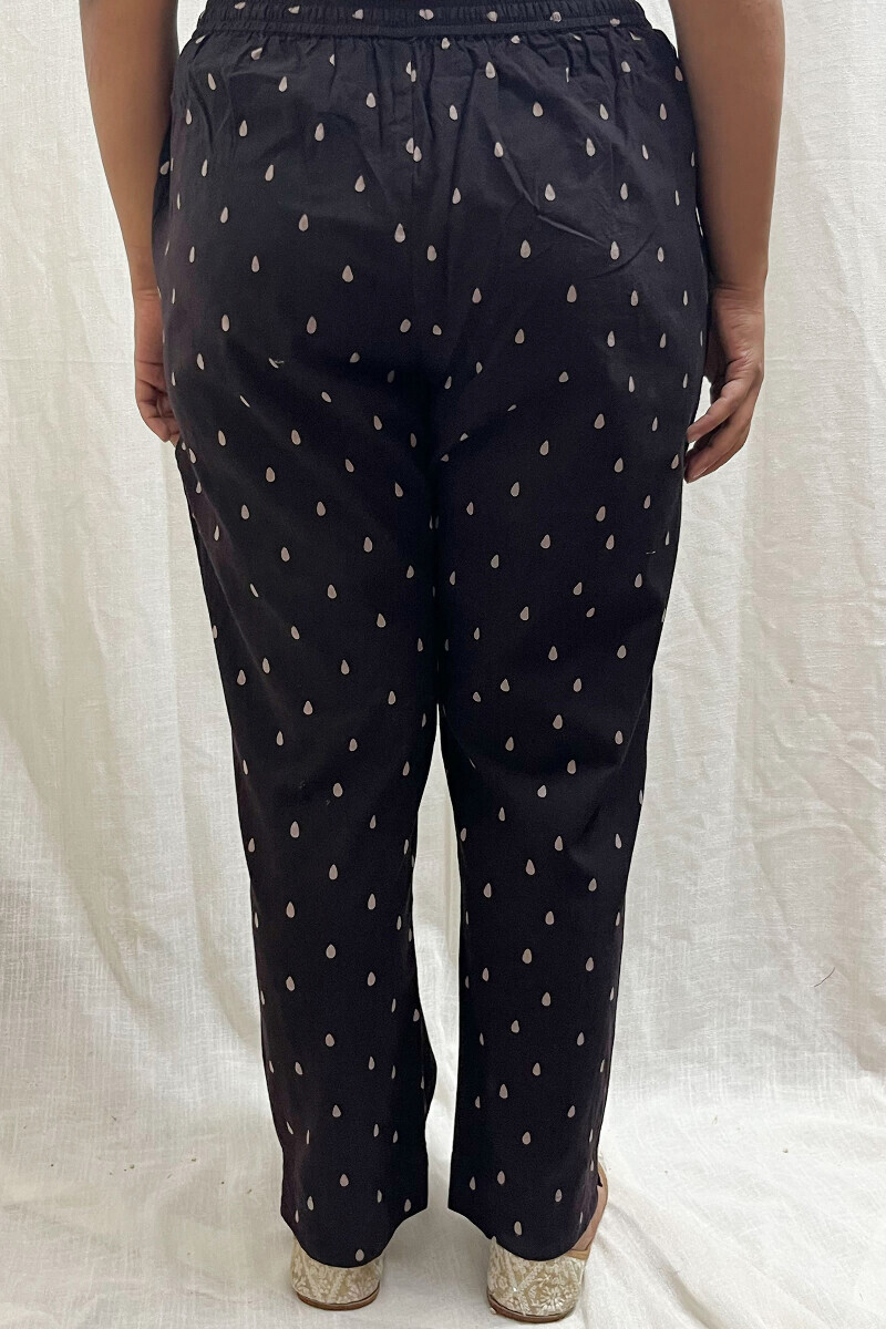 Ajrak Hand Block-Printed Cotton Narrow Pants