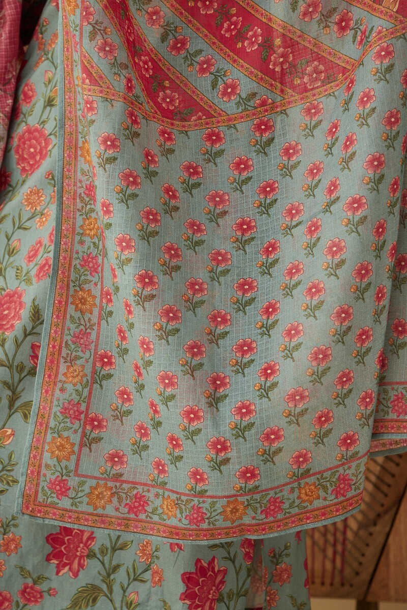 Pink Printed Kota Dupatta