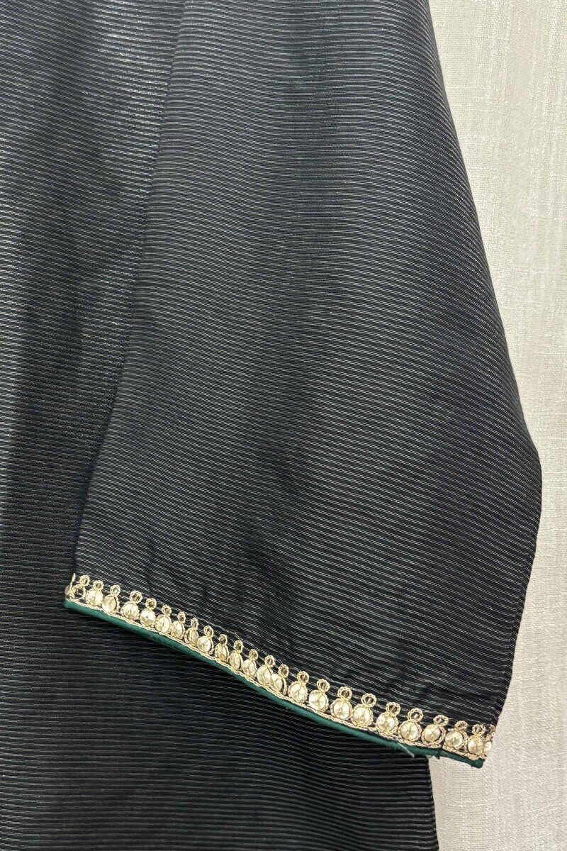 Black Handcrafted Chanderi Top