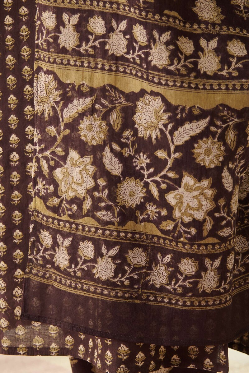Bagru Hand Block-Printed Cotton Mul Dupatta