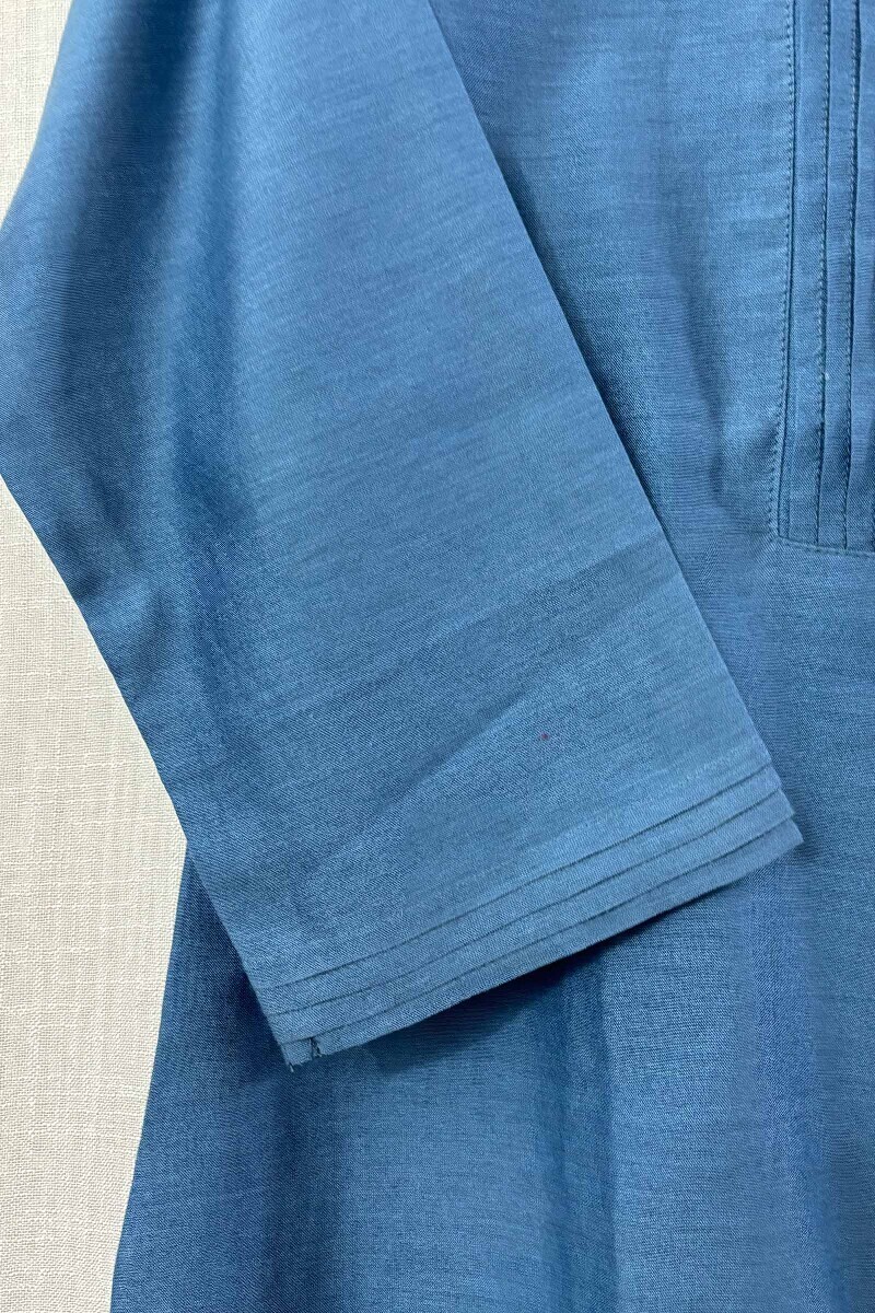 Blue Handcrafted Chanderi Top