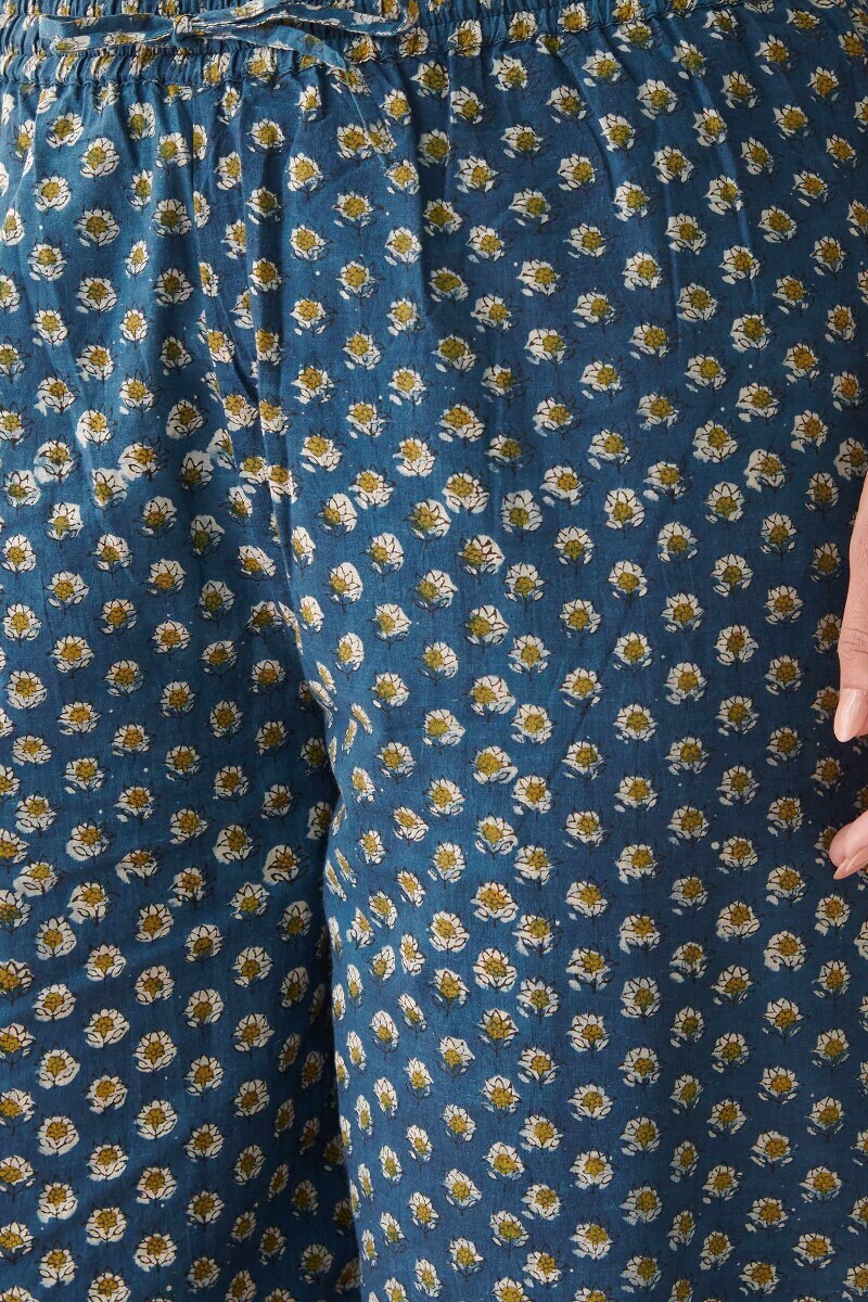 Bagru Hand Block-Printed Cotton Izhaar Pants