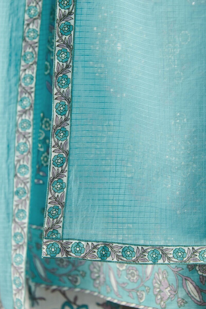 Blue Handcrafted Kota Dupatta