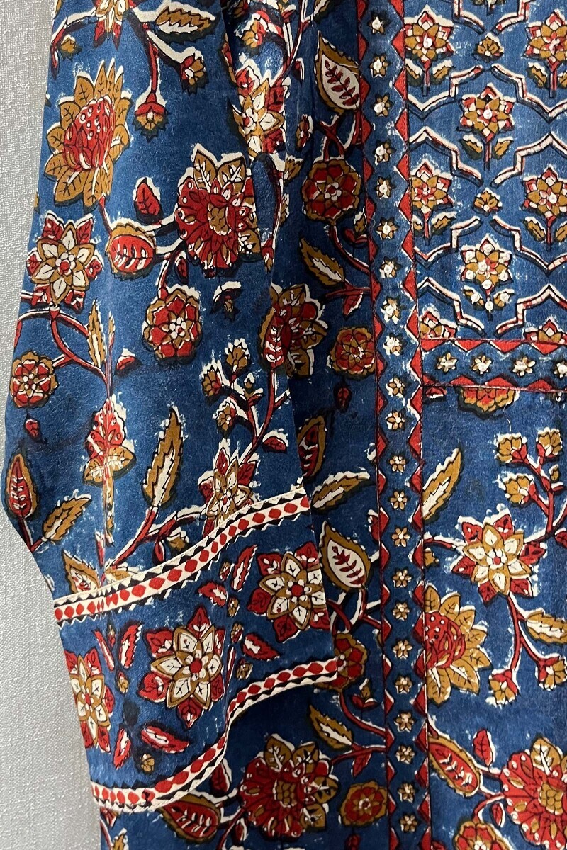Bagru Hand Block-Printed Straight Modal Kurta