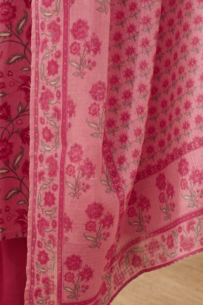 Pink Printed Kota Dupatta