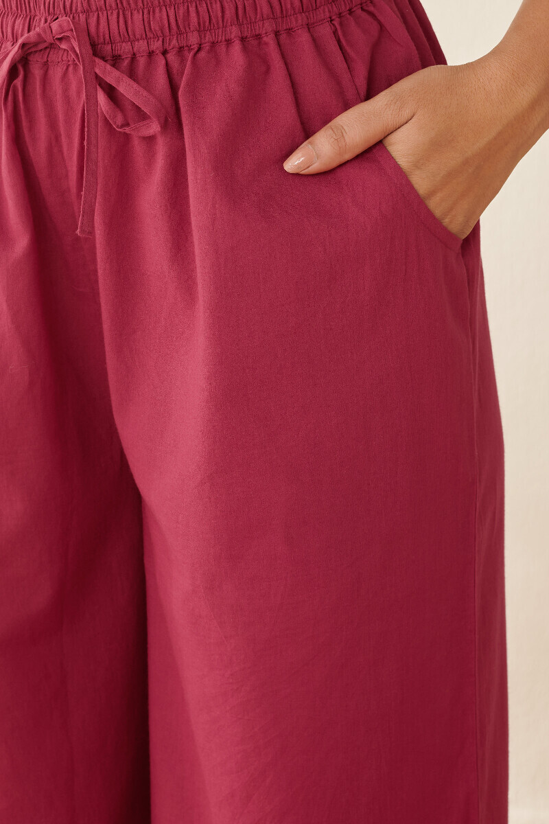 Red Handcrafted Cotton Farsi