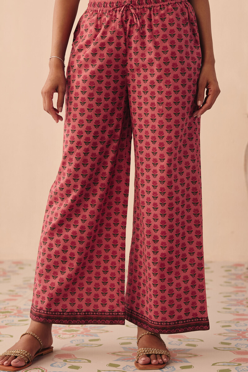 Pink Printed Cotton Farsi