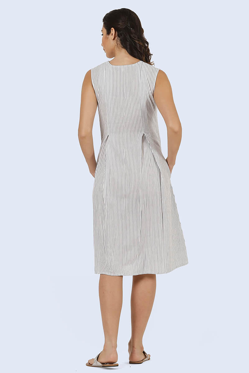 White Handcrafted Cotton Dresses