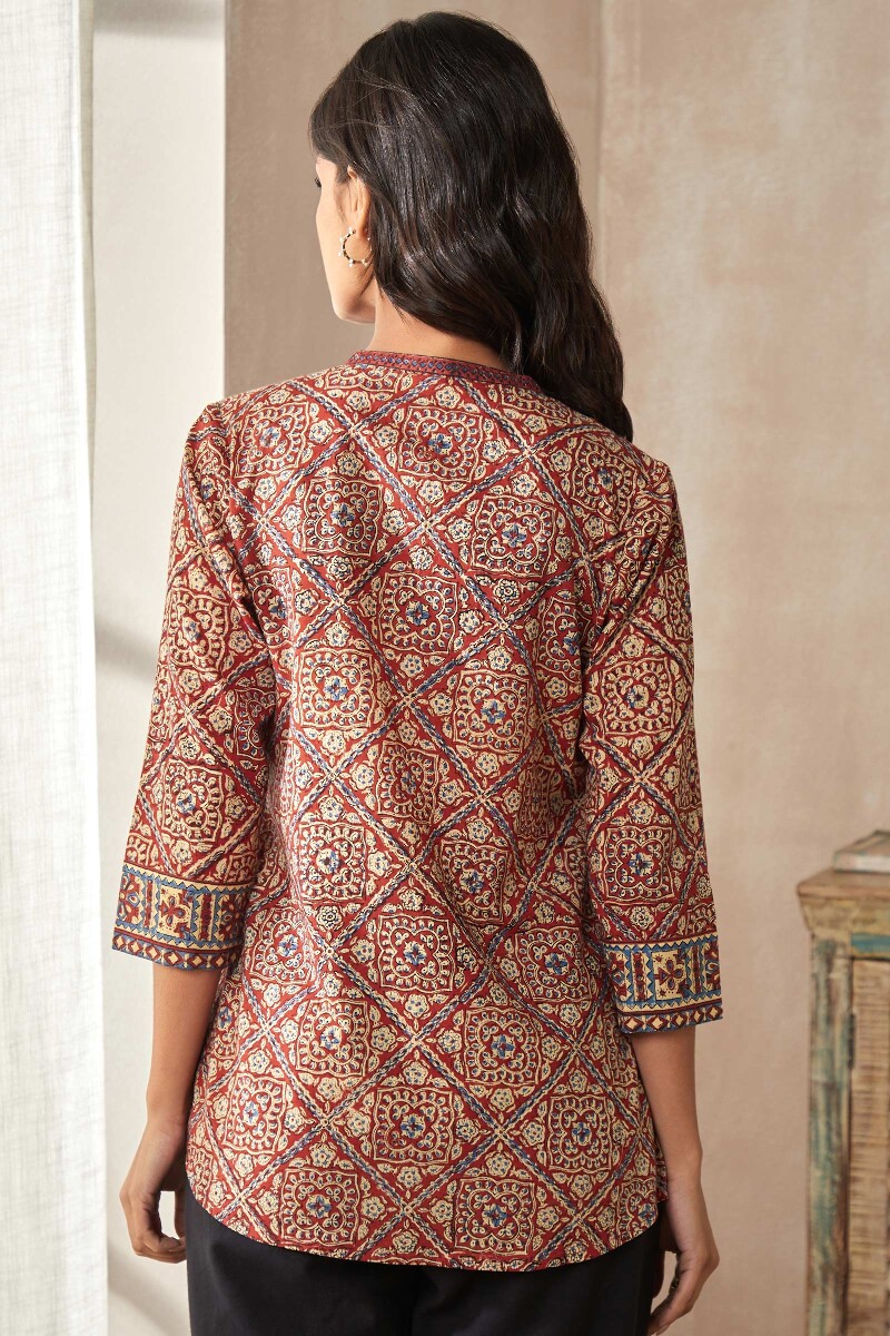 Bagru Hand Block-Printed Cotton Top