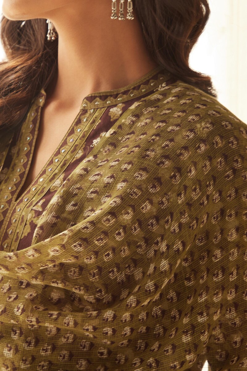 Bagru Hand Block-Printed Kota Dupatta