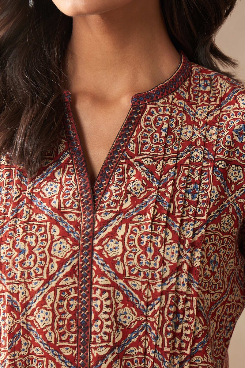 Bagru Hand Block-Printed Cotton Top