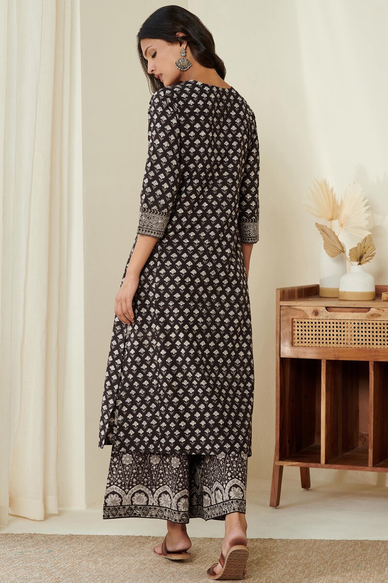 Bagru Hand Block Printed Straight Cotton Kurta