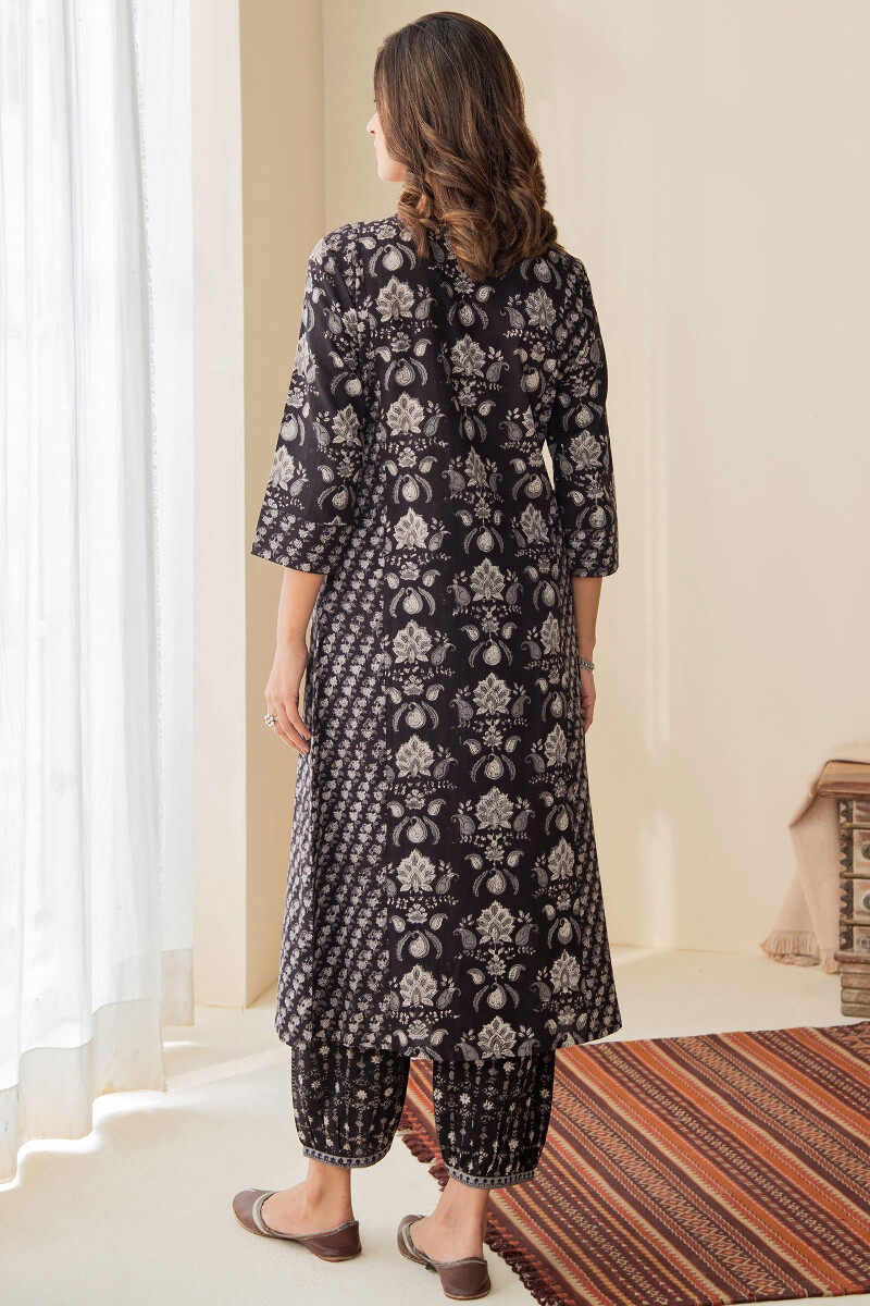 Bagru Hand Block Printed A-Line Cotton Kurta