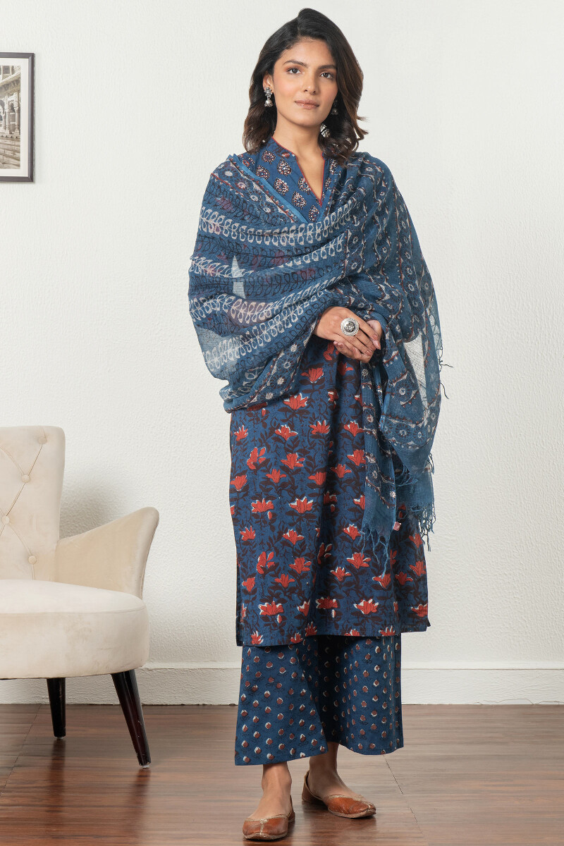 Bagru Block Printed Straight Cotton Kurta