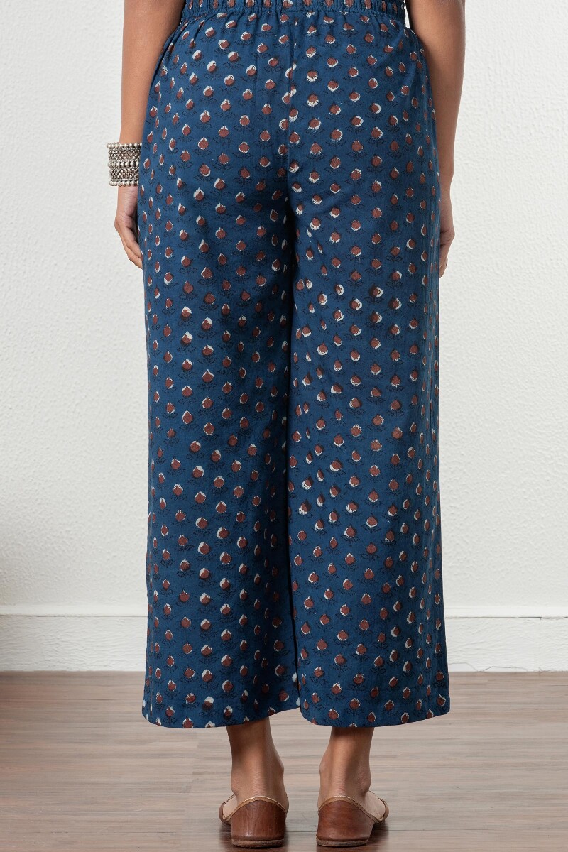 Indigo Block Printed Cotton Farsi