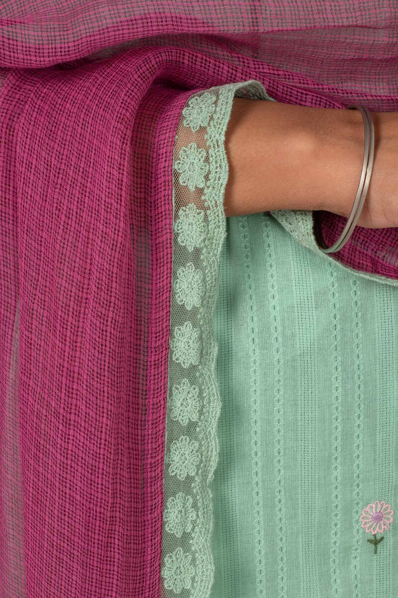 Purple Handcrafted Kota Dupatta