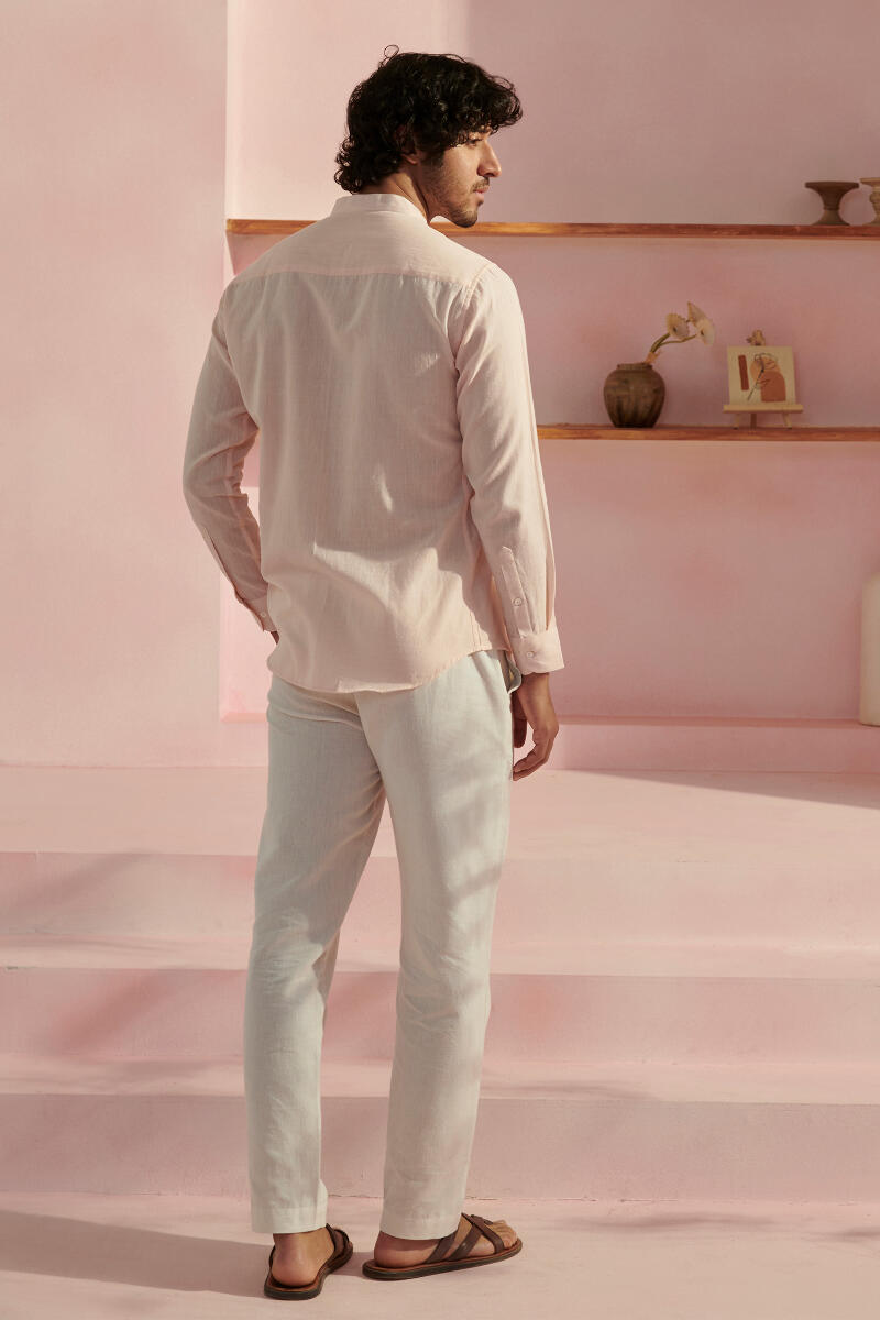 Pink Handcrafted Cotton Shirt